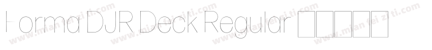 Forma DJR Deck Regular字体转换
